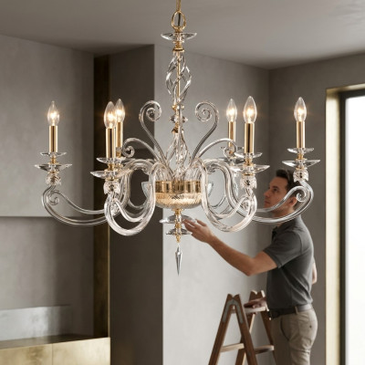 Plafoniera di lusso lampadario di cristallo lampada lampadario sospeso lampada