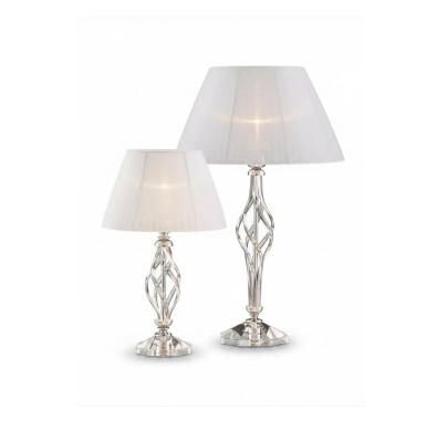 Lampada da tavolo stile antico con cristalli bianchi, lampada da tavolo nuova.