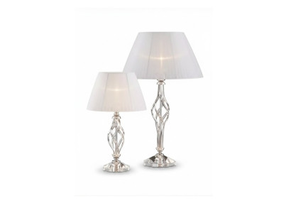 Lampada da tavolo stile antico con cristalli bianchi, lampada da tavolo nuova.