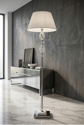 Lampada da terra in cristallo lampada di lusso bianca luminosa lampada da terra.