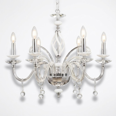 Lussuoso lampadario a soffitto bianco lampadario lampada a soffitto luster lampada di cristallo