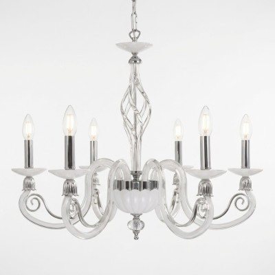 Lampadario a soffitto in cristallo di lusso per lampadario a soffitto bianco.