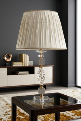Lussuosa lampada da tavolo elegante lampada da tavolo beige cristallo da tavolo nuova
