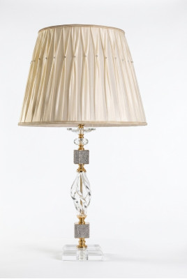 Lussuosa lampada da tavolo elegante lampada da tavolo beige cristallo da tavolo nuova