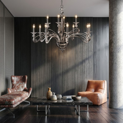 Lampadario a soffitto di lusso in cristallo avec pendente