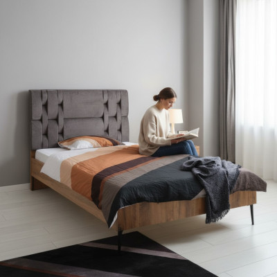 Camera da letto di lusso Comodino Letti Letto 2 pezzi Set completo Design Arredamento