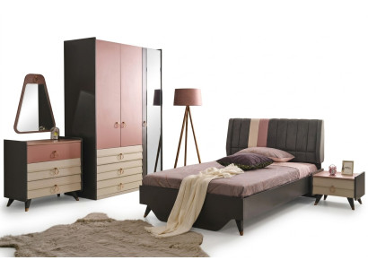 Set da camera da letto di lusso con letto comodino armadio cassettiera specchio nuovo