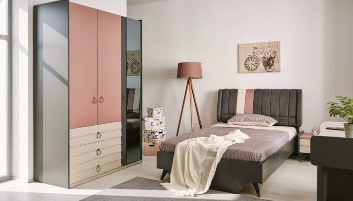 Camera da letto Set Letto Comodino Guardaroba Moderno Set di lusso Setra