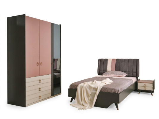 Camera da letto Set Letto Comodino Guardaroba Moderno Set di lusso Setra