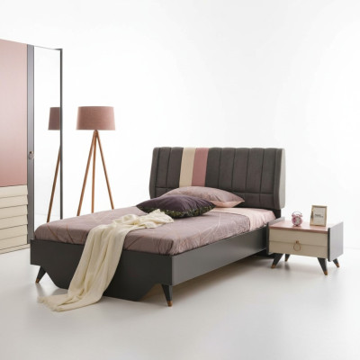 Camera da letto di lusso comodini letti set completo design arredamento