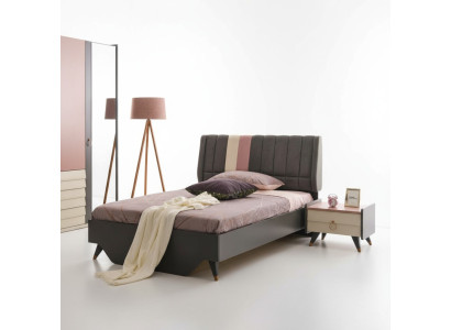 Camera da letto di lusso comodini letti set completo design arredamento