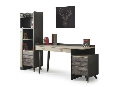 Moderno lussuoso scrivania in legno grigio per la camera da letto, elegante e nuova.