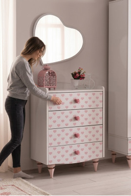 Comò specchio set in legno design moderno mobili nuovi gruppo bianco lusso 2 pezzi