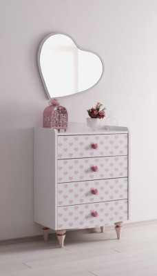 Comò specchio set in legno design moderno mobili nuovi gruppo bianco lusso 2 pezzi