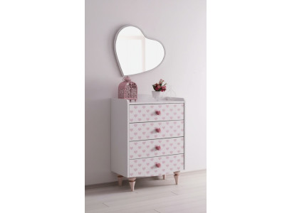 Comò specchio set in legno design moderno mobili nuovi gruppo bianco lusso 2 pezzi
