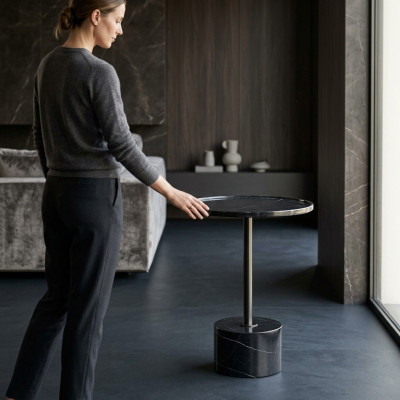 Elegante tavolino nero da salotto comodino comò tavoli
