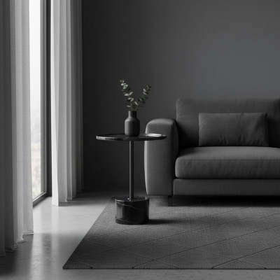 Elegante tavolino nero da salotto comodino comò tavoli