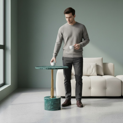 Marmo elegante verde tavolino nuovo lussuoso moderno tavolino nuovo