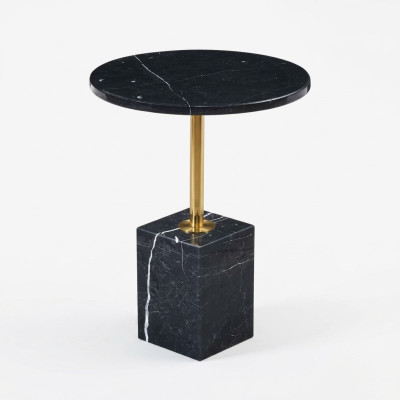 Tavolino rotondo di alta qualità Nero elegante tavolino da salotto nuovo lussuoso