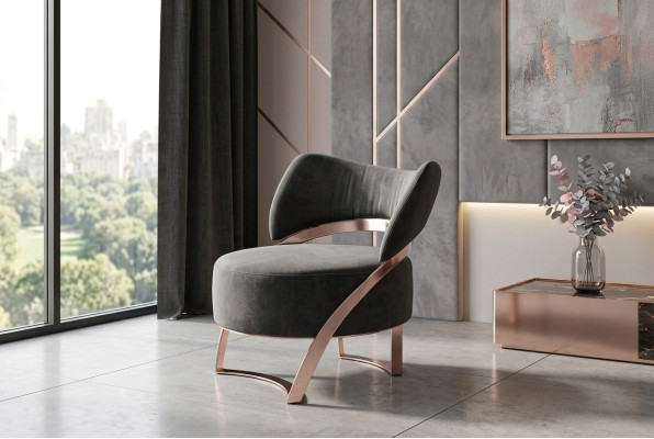 Poltrona Design Divano Relax Tessuto Lounge Lusso Club TV Sedia Imbottita