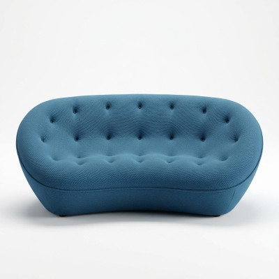 Divano a 3 posti Divano imbottito Sofà Divano Soggiorno Design Tessuto Tessuto