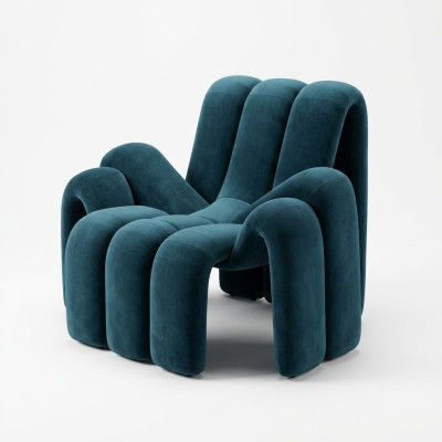 Elegante poltrone verdi divano monoposto moderno poltrone di lusso in tessuto nuovo