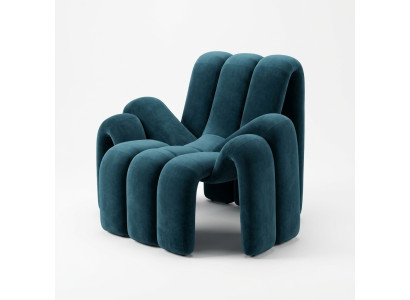 Elegante poltrone verdi divano monoposto moderno poltrone di lusso in tessuto nuovo