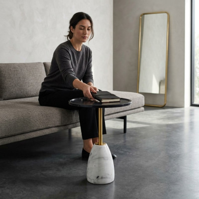 Tavolino moderno da salotto di design, tavolino da caffè per il soggiorno.