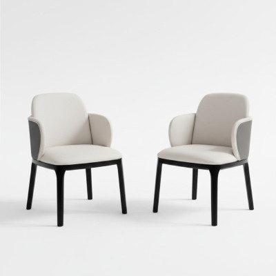Sedie da pranzo Soggiorno di lusso elegante sedia con gambe in legno nuove.   Italian translation: Sedie da pranzo eleganti per un lussuoso soggiorno con gambe in legno nuove.
