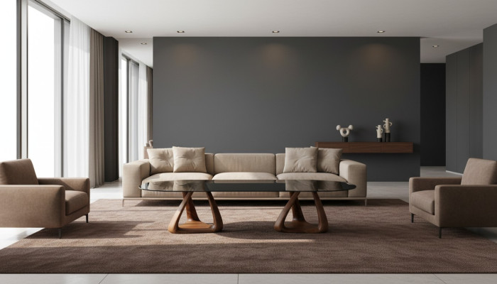 Tavolo da pranzo nero di design Tavolo da pranzo di lusso con piano ovale in legno