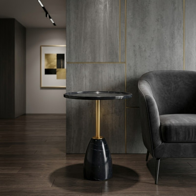 Marmo elegante tavolino nero tavolo di lusso moderno tavoli