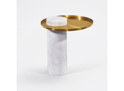 Elegante tavolino tondo bianco tavolino da salotto di lusso mobili da soggiorno