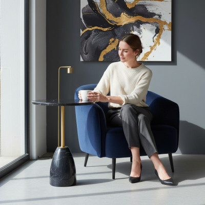 Tavolo Elegante Nero Tavolino Tavolo da Salotto Comodino Tavoli