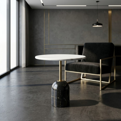 Tavolino da salotto bianco e nero, tavolo da caffè, mobili da soggiorno design.