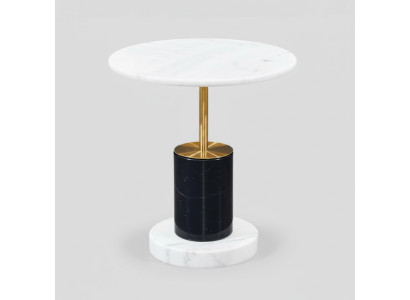 Tavolino da salotto in marmo bianco design rotondo stile tavolino da appoggio.