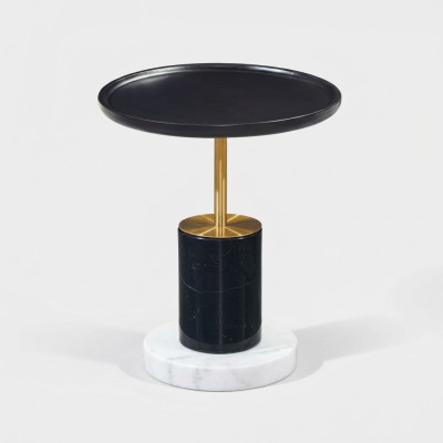 Tavolino da caffè rotondo di design, tavolini da appoggio di lusso, mobili da tavolo per il soggiorno.