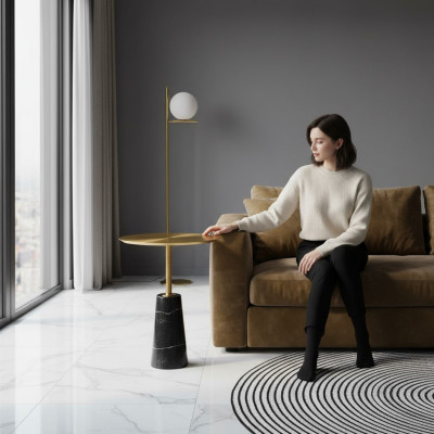 Designer Tavolino da caffè in oro tavolino di lusso salotto