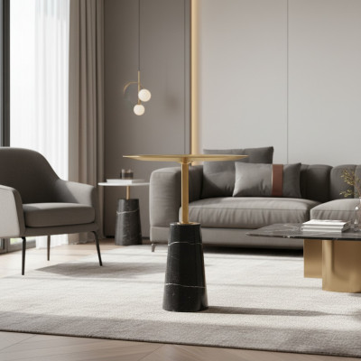 Designer Tavolino da caffè in oro tavolino di lusso salotto
