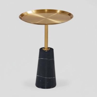 Designer Tavolino da salotto in marmo nero di lusso per il soggiorno