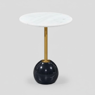Tavolino in marmo bianco e nero - Mobili da design per il soggiorno - Tavolini per divani