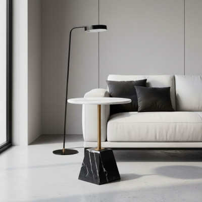 Tavolino rotondo da designer in marmo di lusso Tavolini da salotto eleganti Mobili eleganti