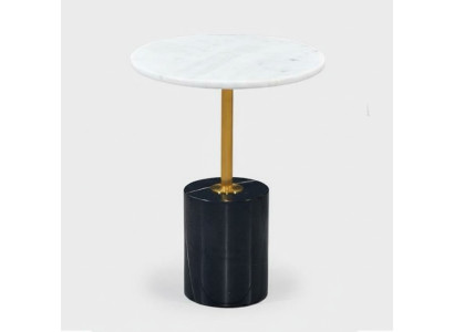 Tavolino da salotto nero di lusso, tavolino da appoggio, in forma rotonda, nuovo.