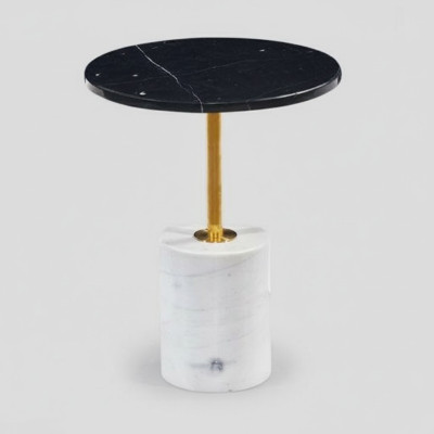 Tavolino rotondo nero di lusso tavolo rotondo tavolini da salotto per il soggiorno.