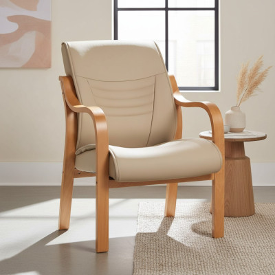 Sedia in similpelle design sedia imbottita beige sedie sedia da pranzo sedia da ufficio