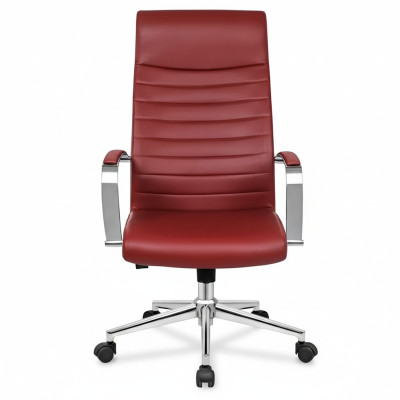Sedia in ecopelle design Poltrona imbottita Rossa Sedie Sedia da pranzo Sedia da ufficio