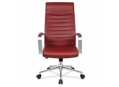 Sedia in ecopelle design Poltrona imbottita Rossa Sedie Sedia da pranzo Sedia da ufficio