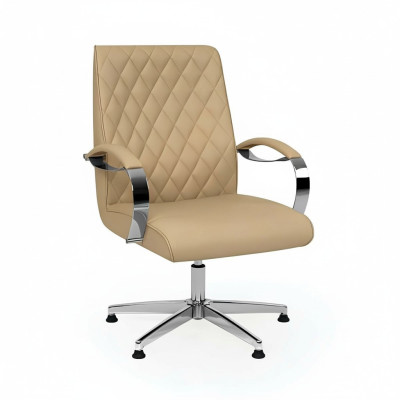Sedia girevole moderna beige per ufficio, sedia da gioco, poltrona da ufficio.