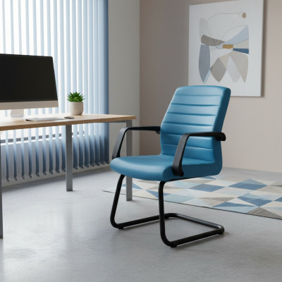 Sala d'attesa Studio Legale Arredamento per ufficio Blu Sedie in pelle Sedia da conferenza