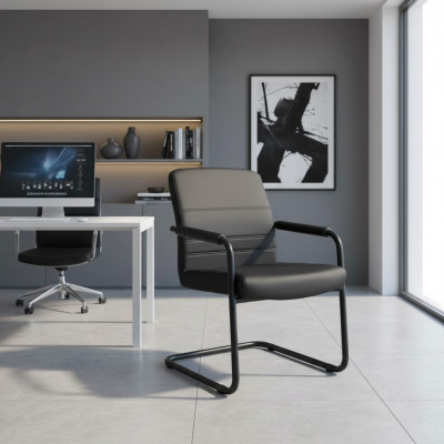 Imbottitura in similpelle per sedie da ufficio moderne nere per computer