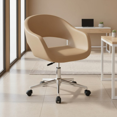 Sedia da ufficio di alta qualità e moderna Sedia da gaming Beige Sedia girevole per ufficio Nuova